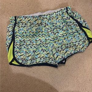 Blue, green, yellow under armour shorts